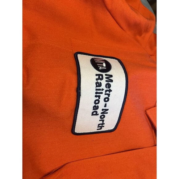 MTA Metro North Railroad Fire Resistant Jacket Made In USA Men’s Size Large VTG - Picture 6 of 13